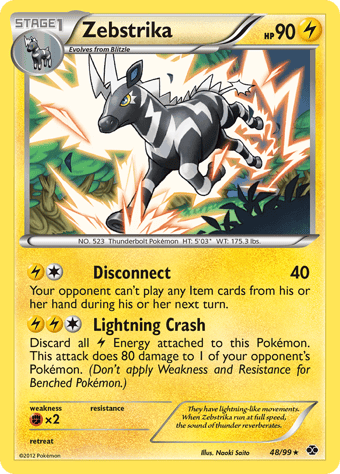 Zebstrika Next Destinies Pokemon Card