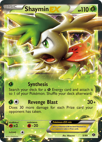 Shaymin-EX Next Destinies Pokemon Card