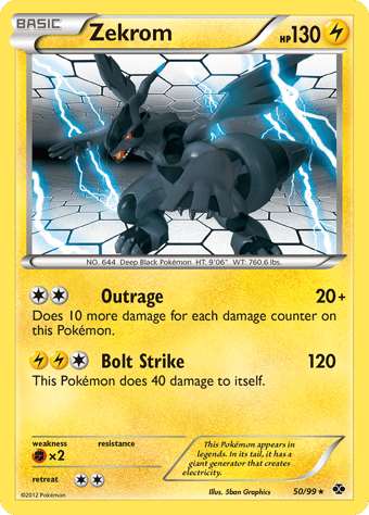 Zekrom Next Destinies Pokemon Card
