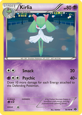 Kirlia Next Destinies Pokemon Card