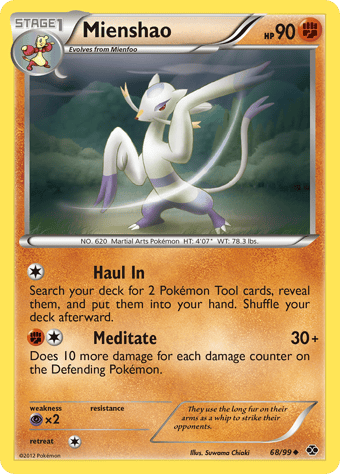 Mienshao Next Destinies Pokemon Card