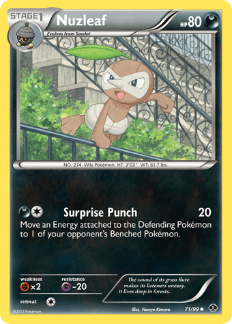 Nuzleaf Next Destinies Pokemon Card