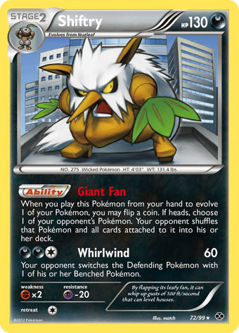 Shiftry Next Destinies Pokemon Card
