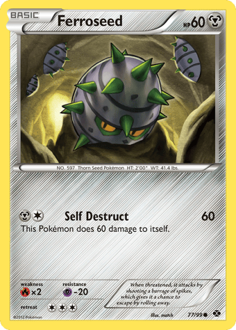 Ferroseed Next Destinies Pokemon Card