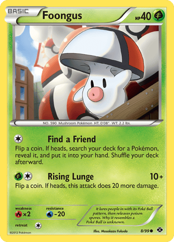 Foongus Next Destinies Pokemon Card