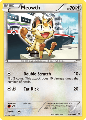 Meowth Next Destinies Pokemon Card