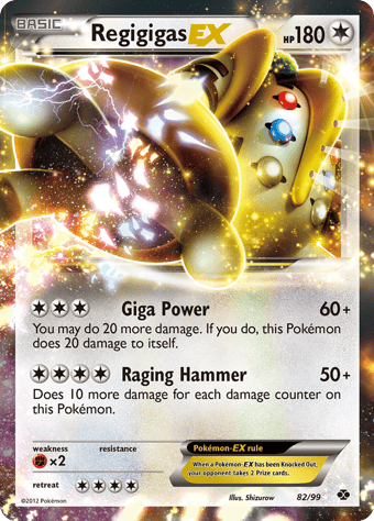 Regigigas-EX Next Destinies Pokemon Card