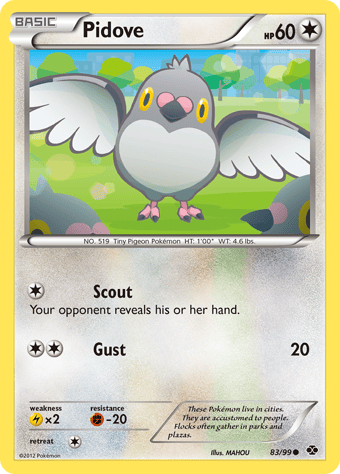 Pidove Next Destinies Pokemon Card