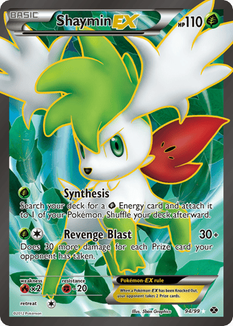 Shaymin-EX Next Destinies Pokemon Card