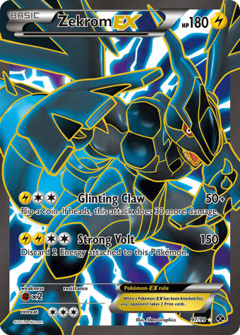 Zekrom-EX Next Destinies Pokemon Card