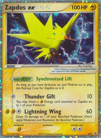 Zapdos ex Nintendo Black Star Promos Pokemon Card