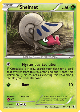 Shelmet Noble Victories Pokemon Card