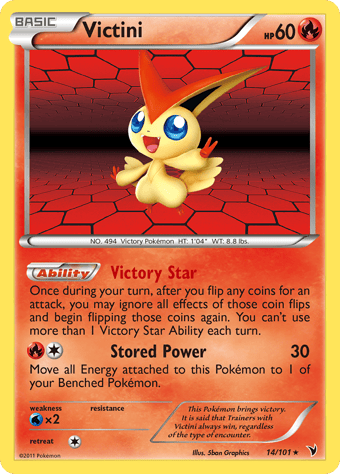 Victini Noble Victories Pokemon Card