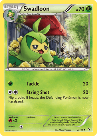 Swadloon Noble Victories Pokemon Card
