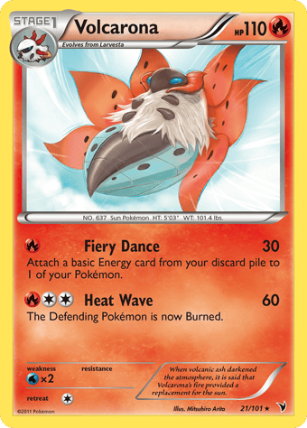 Volcarona Noble Victories Pokemon Card