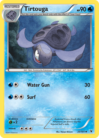 Tirtouga Noble Victories Pokemon Card