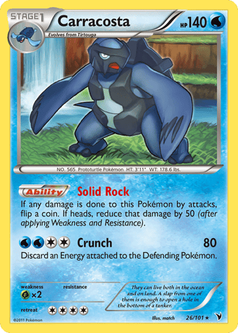 Carracosta Noble Victories Pokemon Card