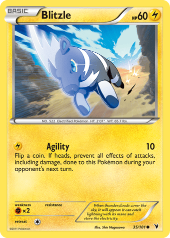 Blitzle Noble Victories Pokemon Card