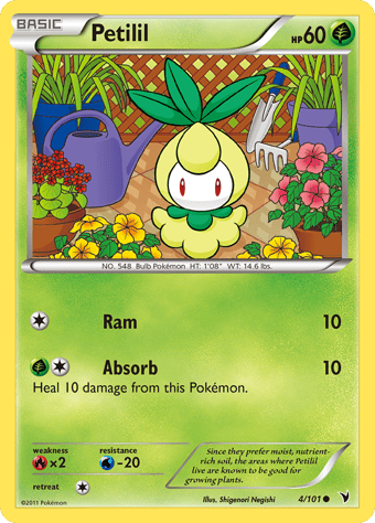 Petilil Noble Victories Pokemon Card