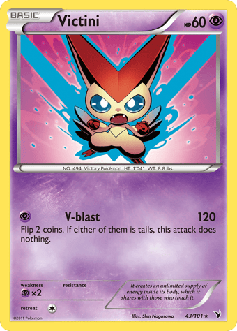 Victini Noble Victories Pokemon Card