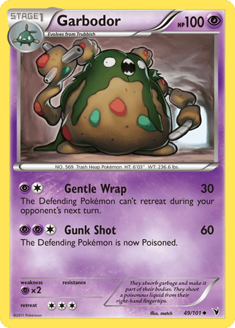 Garbodor Noble Victories Pokemon Card