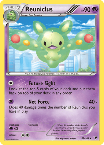 Reuniclus Noble Victories Pokemon Card