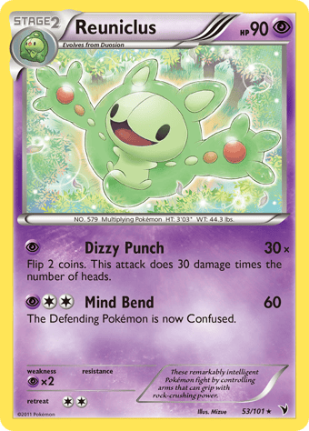 Reuniclus Noble Victories Pokemon Card