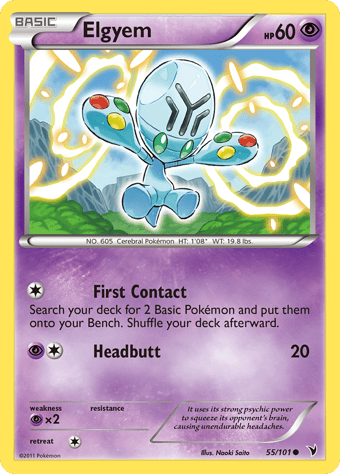 Elgyem Noble Victories Pokemon Card