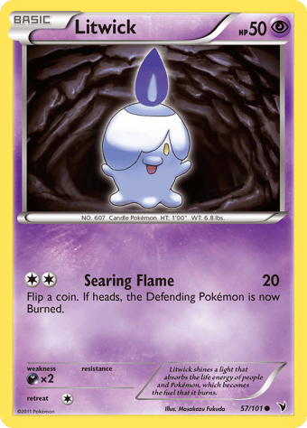 Litwick Noble Victories Pokemon Card