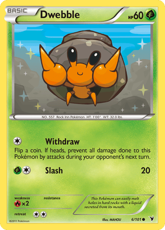 Dwebble Noble Victories Pokemon Card