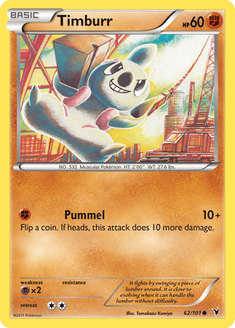 Timburr Noble Victories Pokemon Card
