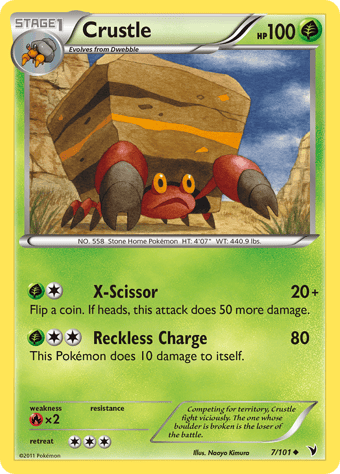 Crustle Noble Victories Pokemon Card