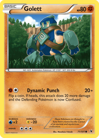 Golett Noble Victories Pokemon Card