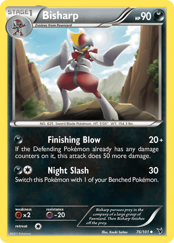 Bisharp Noble Victories Pokemon Card