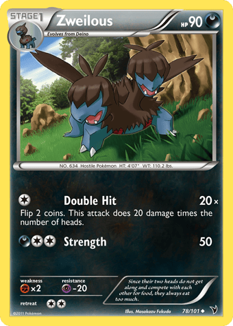 Zweilous Noble Victories Pokemon Card