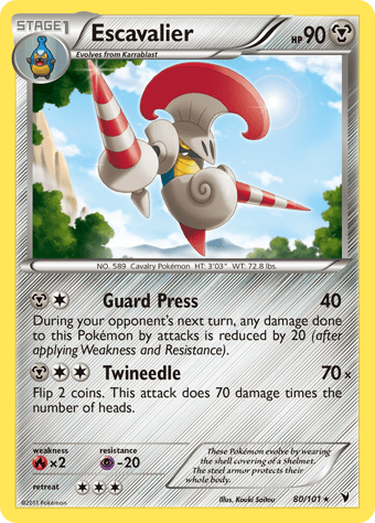 Escavalier Noble Victories Pokemon Card