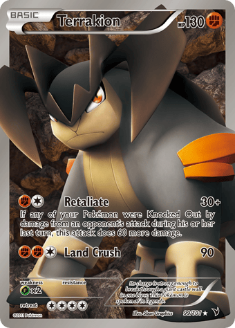 Terrakion Noble Victories Pokemon Card