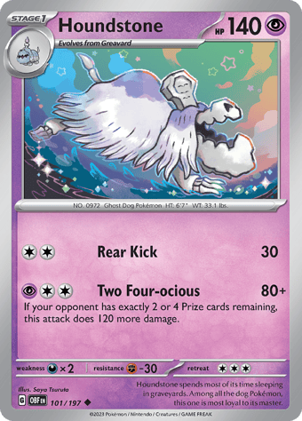 Houndstone Obsidian Flames Pokemon Card
