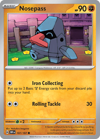 Nosepass Obsidian Flames Pokemon Card