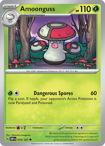 Amoonguss Obsidian Flames Pokemon Card