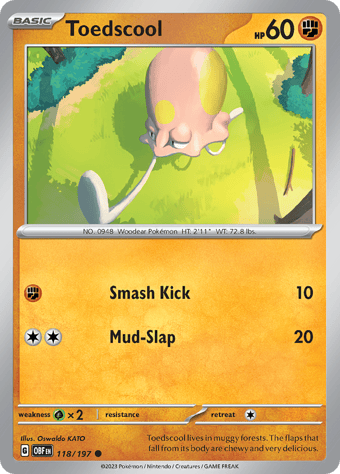Toedscool Obsidian Flames Pokemon Card
