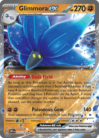 Glimmora EX Obsidian Flames Pokemon Card
