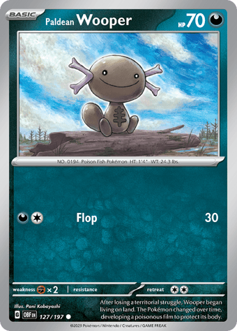 Paldean Wooper Obsidian Flames Pokemon Card