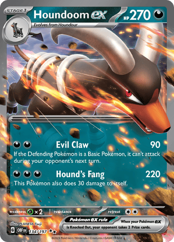 Houndoom ex Obsidian Flames Pokemon Card