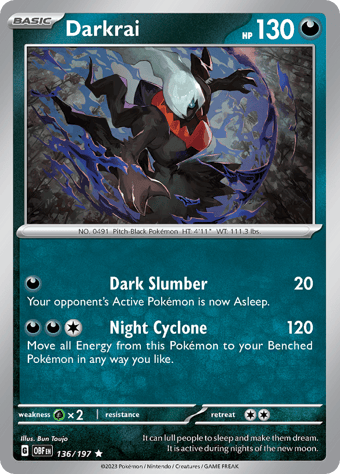 Darkrai Obsidian Flames Pokemon Card