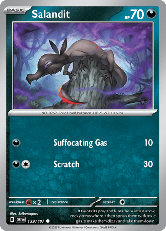 Salandit Obsidian Flames Pokemon Card