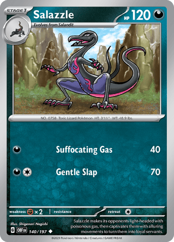 Salazzle Obsidian Flames Pokemon Card