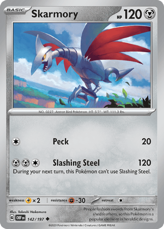 Skarmory Obsidian Flames Pokemon Card
