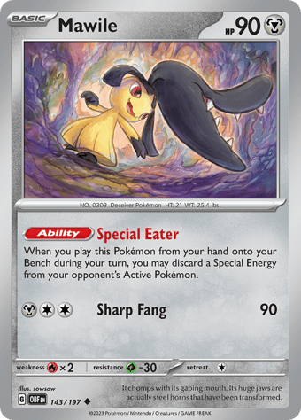 Mawile Obsidian Flames Pokemon Card