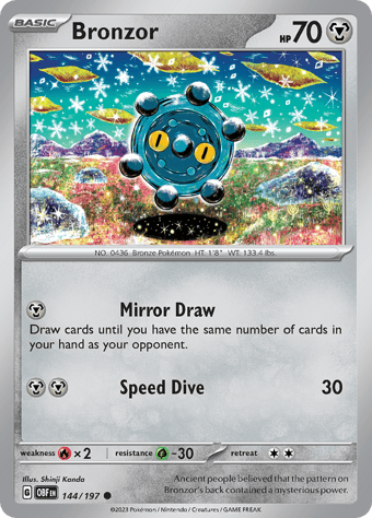 Bronzor Obsidian Flames Pokemon Card